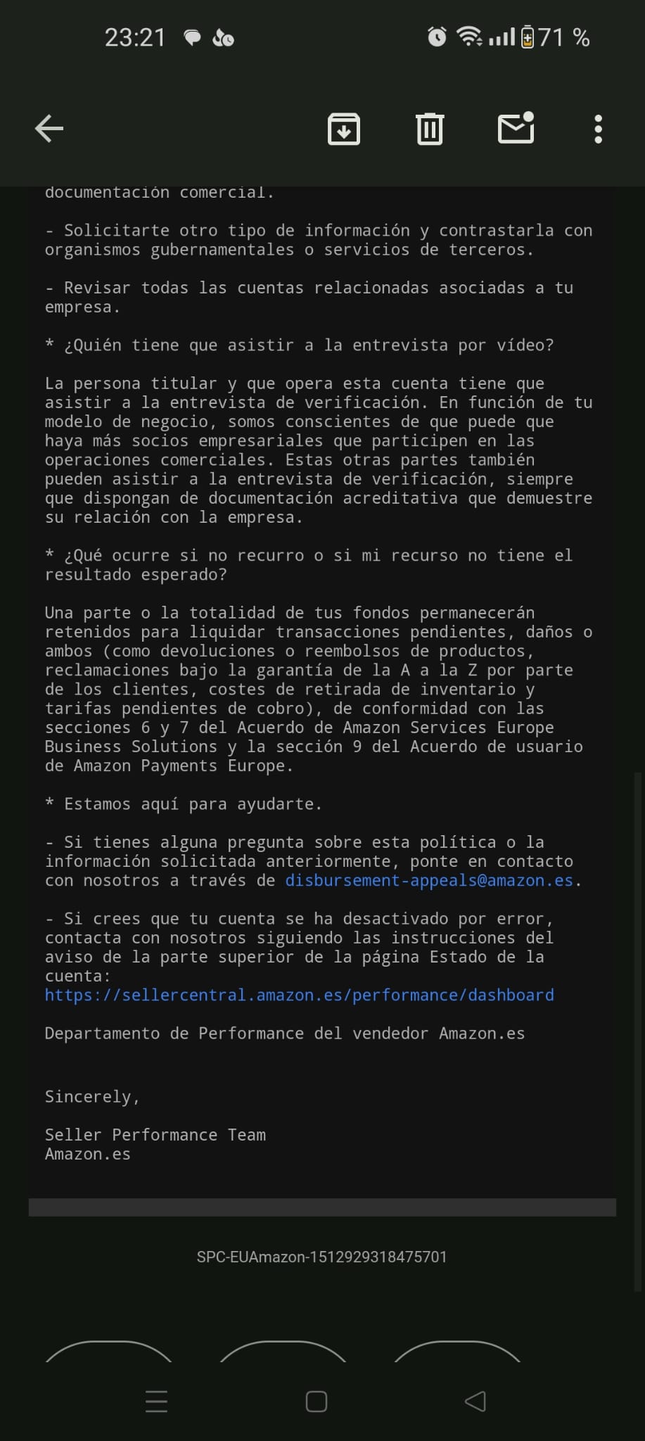 ELIMINACION CIERRE DE CUENTA SUSPENDIDA